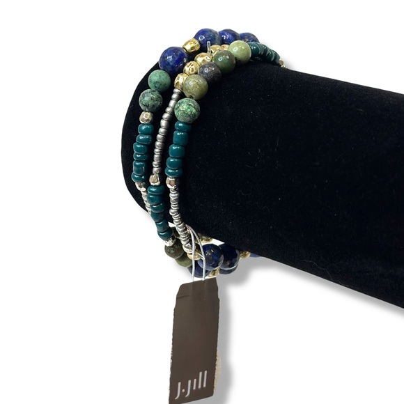 J.Jill Mixed Beaded Stretch Bracelet Set - NWT - Picture 2 of 7